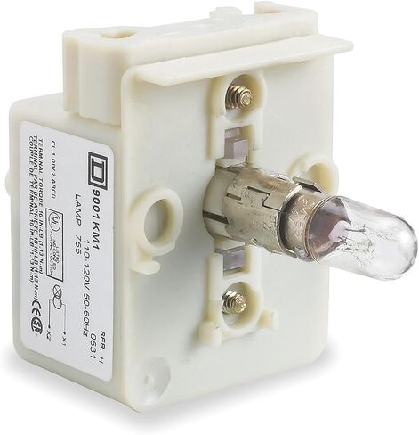 SCHNEIDER ELECTRIC Model Name 9001KM1 Clear Bulb, Type: Incandescent,120VAC/DC Lamp Module Voltage in Saudi Arabia