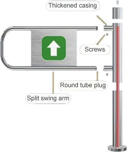 Heavy-Duty Entrance Swing Gate - 90° Metal Pedestrian Transfer Door for Supermarkets, Libraries & Scenic Stores - Durable Barrier (71x39.37in) in Saudi Arabia