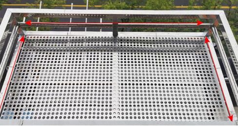 1mm Thick Stainless Steel Perforated Sheet, 5mm Hole Diameter, Anti-Fall Metal Plate with Ties & Gloves, Easy Installation, Size 0.5x1m - Durable & Versatile in Saudi Arabia