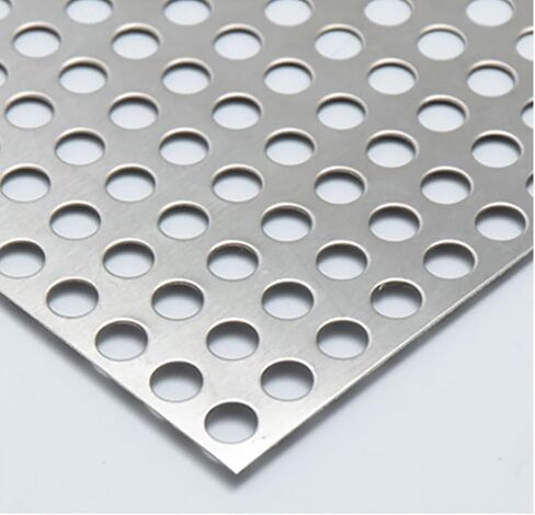 1mm Thick Stainless Steel Perforated Sheet, 5mm Hole Diameter, Anti-Fall Metal Plate with Ties & Gloves, Easy Installation, Size 0.5x1m - Durable & Versatile in Saudi Arabia