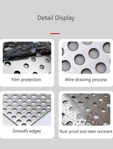 Stainless Steel Expanded Metal Mesh Sheet, Perforated Grid for Balcony Railing Decoration & Safety, Leakproof Protection Pad (100cm x 60cm) in Saudi Arabia