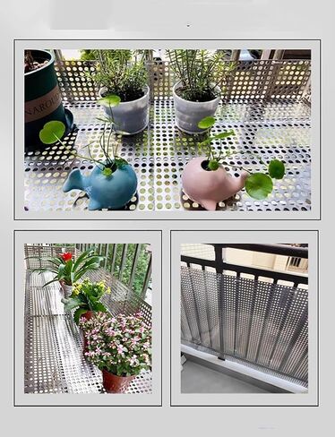 Stainless Steel Expanded Metal Mesh Sheet, Perforated Grid for Balcony Railing Decoration & Safety, Leakproof Protection Pad (100cm x 60cm) in Saudi Arabia