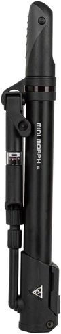 Topeak Mini Morph G (TMM-2GB) – Compact Mini Pump with in-Line Gauge – 140 PSI / 9.6 Bar – Presta, Schrader & Dunlop Compatible – Fold-Out Foot Pad & Flexible Hose – Includes Mount Bracket in Saudi Arabia