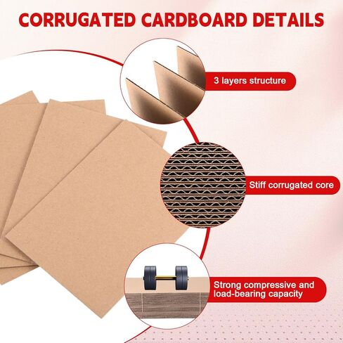 Honoson 201 PCS Card Card Protector Protector 100 PCS 7 × 5.1 بوصة مظاريف بطاقة تداول البريد 100 من الورق المقوى المموج الكثيف ، 1 لا ينحني ملصقًا للبريد الإبلاغ عن لوازم الحامي. in Saudi Arabia