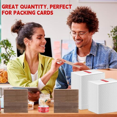 Honoson 201 PCS Card Card Protector Protector 100 PCS 7 × 5.1 بوصة مظاريف بطاقة تداول البريد 100 من الورق المقوى المموج الكثيف ، 1 لا ينحني ملصقًا للبريد الإبلاغ عن لوازم الحامي. in Saudi Arabia