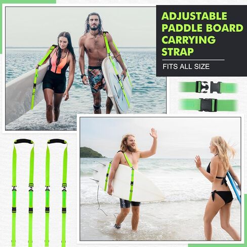 Sanwuta 2 Pack قابلة للتعديل SUP كاياك مجدافس إكسسوارات ركوب الأمواج كتف الكتف الأشرطة للنساء والرجال in Saudi Arabia