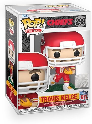 Football: KC Chiefs - Travis Kelce in Home Uniform Vinyl Figure Bundle with Compatible Funko Pop Box Protector in Saudi Arabia