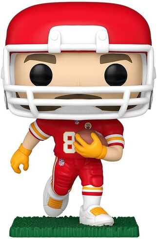 Football: KC Chiefs - Travis Kelce in Home Uniform Vinyl Figure Bundle with Compatible Funko Pop Box Protector in Saudi Arabia