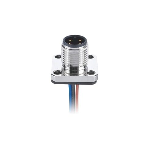 M12 Connector 4Pin D-Code Male Flange Seat Welding Wire Type Aviation in Saudi Arabia