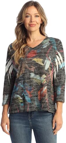Jess & Jane Burnout Hi-Low Tunic Top - AJ3 in Kuwait