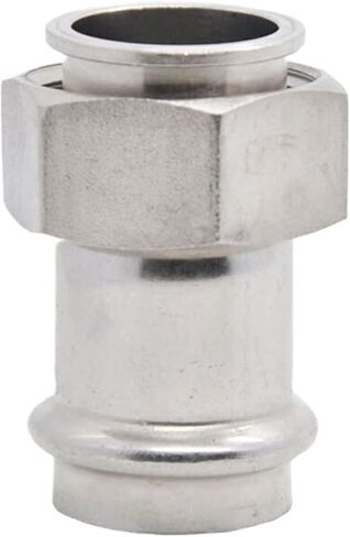 304 stainless steel double clamp internal thread joint adapter thin wall internal thread joint different diameter water pipe accessories 1 series inner diameter 16-40mm(Inside diameter 40mm*g1-1/2) in Saudi Arabia