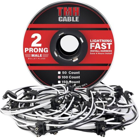 TMH 20 Count من "2-prog male" تسخير الأسلاك لفة 18 Gauge-6 "تباعد قابس رصاصة مزدوجة الذك in Kuwait