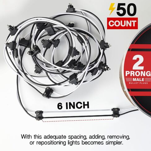 TMH 20 Count من "2-prog male" تسخير الأسلاك لفة 18 Gauge-6 "تباعد قابس رصاصة مزدوجة الذك in Kuwait