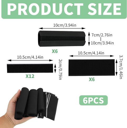 6 PCS قبضة مقبض الرغوة العالمية ، 4.25 بوصة غلاف قبضة الرغوة المطاطية NBR لأغطية مقبض مريحة ، وسادة أنبوب عازلة ناعمة للياقة ، دراجة ، أدوات الحديقة ، ومعدات التمرين in Kuwait