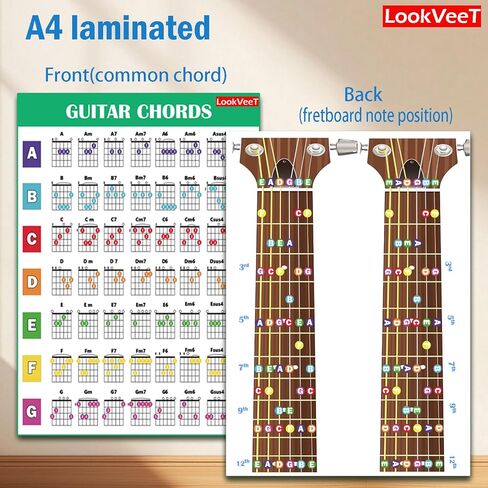 Guitar Chord Chart Reference Guide, A4 Size (Guitar) in Kuwait