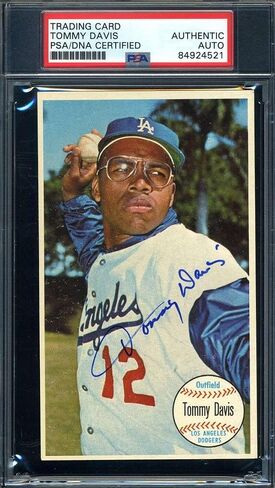 Tommy Davis PSA DNA Coa Signed 1964 Topps Giants Autograph - Baseball Slabbed Autographed Cards in Saudi Arabia