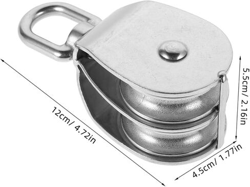 TOYANDONA Heavy Duty Stainless Steel Dual Pulley Block for Use High Load Capacity Rope Pulley Wheel for Efficient Lifting and Traction Harsh Environments Easy Installation in Saudi Arabia