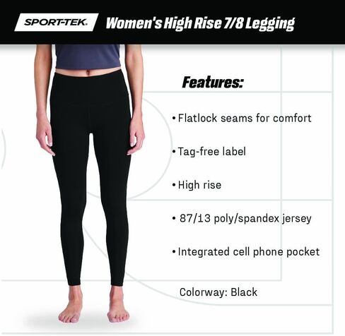 Sport-Tek Women's High Rise 7/8 Legging LPST891 in Saudi Arabia