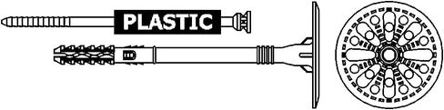 LTX Universal Insulator Fixing Dowel Diameter 10 x 110 mm Hammer with Nylon Nail Short Expansion Area, Plastic Hitting Dowels Pack of 200 in Saudi Arabia