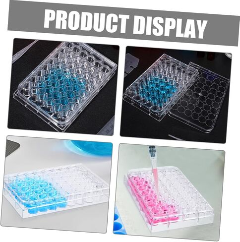 Cabilock 2pcs Multi-Functional Lab Equipment Plate Cell Culture Tray Lid Efficient Experimental Performance Save in Saudi Arabia
