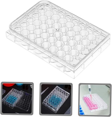Cabilock 2pcs Multi-Functional Lab Equipment Plate Cell Culture Tray Lid Efficient Experimental Performance Save in Saudi Arabia