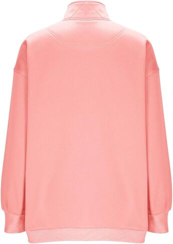 Sweatshirt for Women Oversized Solid Stand Collar Pullover 2025 Fall Casual Button Up Loose Fit Teen Girls Outfits in Saudi Arabia
