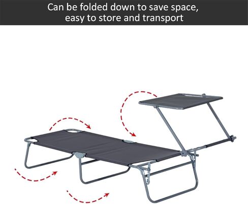 Folding Lounge Chairs, Oxford Beach Chair Gray in Saudi Arabia