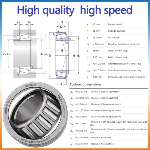 1Pcs Bearing 30202 30203 30302 32004X Tapering Bearing(30202P5) in Kuwait