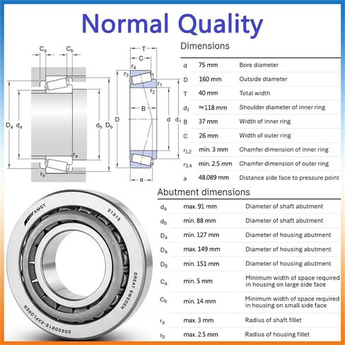 1Pcs Bearing 30219 32022X 33118 32024X 31315 Tapering Bearing(31315) in Kuwait
