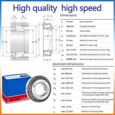 1Pcs Bearing 30219 32022X 33118 32024X 31315 Tapering Bearing(31315) in Kuwait