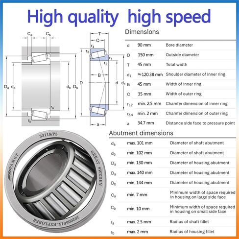 1Pcs Bearing 30219 32022X 33118 32024X 31315 Tapering Bearing(31315) in Kuwait