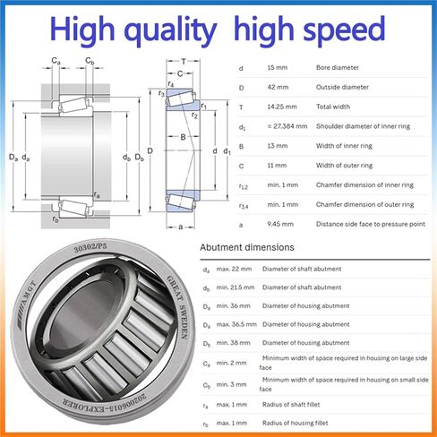 1Pcs Bearing 30202 30203 30302 32004X Tapering Bearing(30202P5) in Kuwait