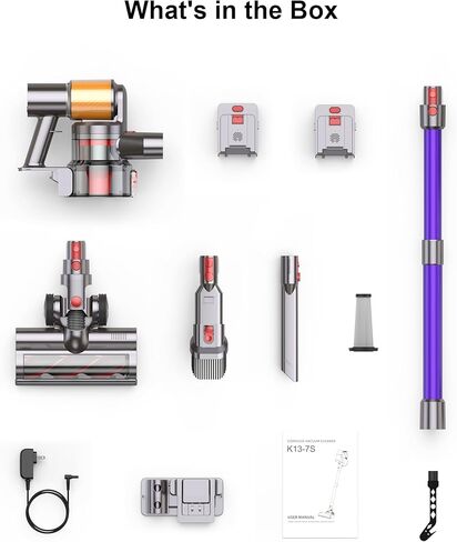 منظف ​​فراغ اللاسلكي ، بطاريتين 120 دقيقة وقت التشغيل 45KPa 550W ، فراغ عصا مع تصميم مضاد للتشاب in Kuwait
