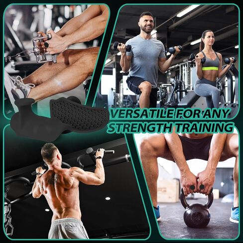 Ergonomic Rubber Gym Grips for Men & Women – Anti-Slip Fingerless Workout Gloves for Weight Lifting, Deadlifts, Pull-Ups, Rows, Barbell, Dumbbell, Palm Protectors for Gym Training in Saudi Arabia