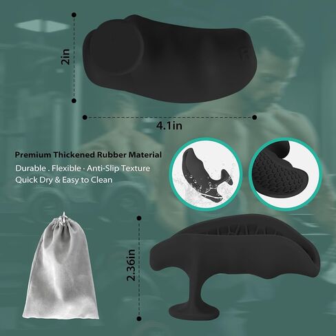 Ergonomic Rubber Gym Grips for Men & Women – Anti-Slip Fingerless Workout Gloves for Weight Lifting, Deadlifts, Pull-Ups, Rows, Barbell, Dumbbell, Palm Protectors for Gym Training in Saudi Arabia