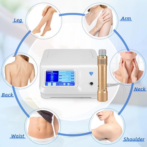 آلة علاج الصدمة ، آلة علاج الصدمات خارج الجسم ، مدلك العضلات العميقة الصدمة لتخفيف الآلام مريح （أبيض） in Saudi Arabia
