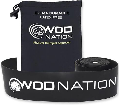 WOD Nation Muscle Floss Bands Band for Tack and Flossing Proots Muscles وزيادة التنقل: يشمل نطاق التمدد حالة حمل in Kuwait