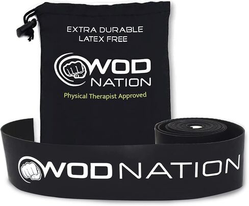 WOD Nation Muscle Floss Bands Band for Tack and Flossing Proots Muscles وزيادة التنقل: يشمل نطاق التمدد حالة حمل in Kuwait