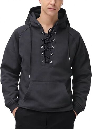 Men's Hoodies Pullover Tactical Hoodies for Men Quarter Drawstring Sweatshirts with Pocket Suitable for Gym Athletic in Saudi Arabia