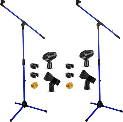 5 Core Tripod Mic Stand Floor 2Pcs ارتفاع قابل للتعديل 18-72 "حامل الذراع بوم متينة حامل ميكروفون زوج قاس الفقرة Microfono للغناء - MS 080 2pcs in Saudi Arabia