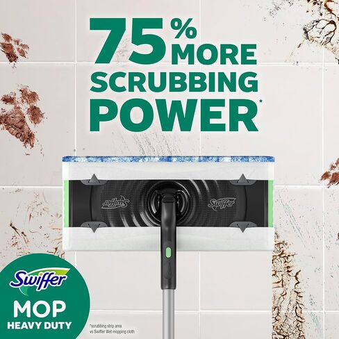 Swiffer Sweep + Mop, Wet Pads Refill, Floor Cleaner, Cleaning Cloths, Heavy Duty, Fresh, 20ct in Saudi Arabia