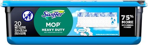 Swiffer Sweep + Mop, Wet Pads Refill, Floor Cleaner, Cleaning Cloths, Heavy Duty, Fresh, 20ct in Saudi Arabia