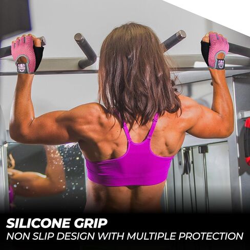 FIGHTSENSE Workout Gloves for Men Women, Weight Lifting Gloves with Non-Slip Silicon Padded Palm, Breathable, Lightweight Exercise Gym Gloves for Weightlifting Powerlifting Cycling Rowing in Kuwait
