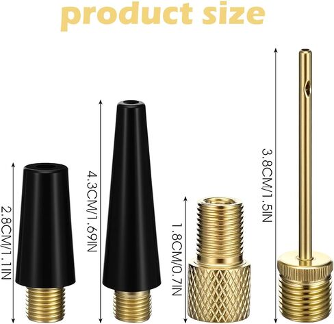 16pcs Needles for Ball Pump,Portable Ball Pump Needle,Threaded Bike Pumps Needle, Bike Tire Adapter, for Football, Tire, Basketball, Volleyball, Swimming Ring, Balloon in Saudi Arabia