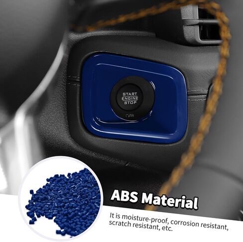 Jimen Compatible with Jeep Wrangler JL Unlimited & Gladiator JT 2024-2025, Engine Start Stop Switch Button Cover Trim (Silver) in Saudi Arabia