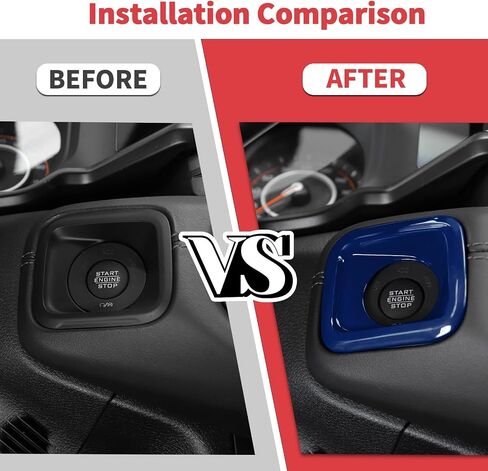 Jimen Compatible with Jeep Wrangler JL Unlimited & Gladiator JT 2024-2025, Engine Start Stop Switch Button Cover Trim (Silver) in Saudi Arabia