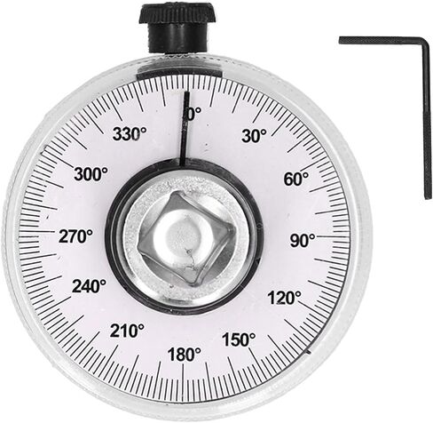 Torques Angle Gauge, Universal 1/2in Drive Wrench 360° Rotation Torques Angle Tester Meter Measuring Tool for Car Garage in Saudi Arabia