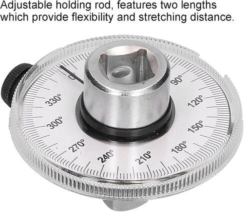 Torques Angle Gauge, Universal 1/2in Drive Wrench 360° Rotation Torques Angle Tester Meter Measuring Tool for Car Garage in Saudi Arabia
