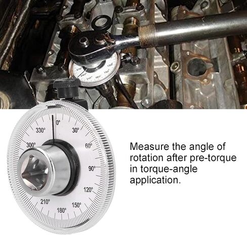 Torques Angle Gauge, Universal 1/2in Drive Wrench 360° Rotation Torques Angle Tester Meter Measuring Tool for Car Garage in Saudi Arabia