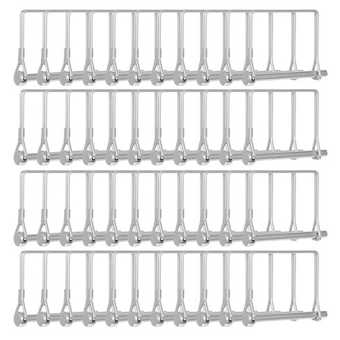 40 Pcs Square Coupler Pin 1/4 Inch Safety Shaft Locking Pin Wire Trailer Pin Carbon Steel Trailer Hitch for Farm Lawn Garden PTO Garden in Saudi Arabia